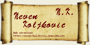 Neven Koljković vizit kartica